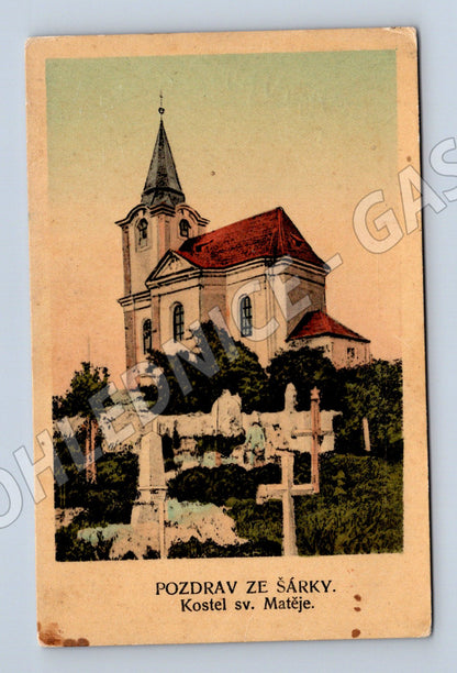 Pohlednice Pozdrav ze Šárky Kostel sv Matěje (M4423)