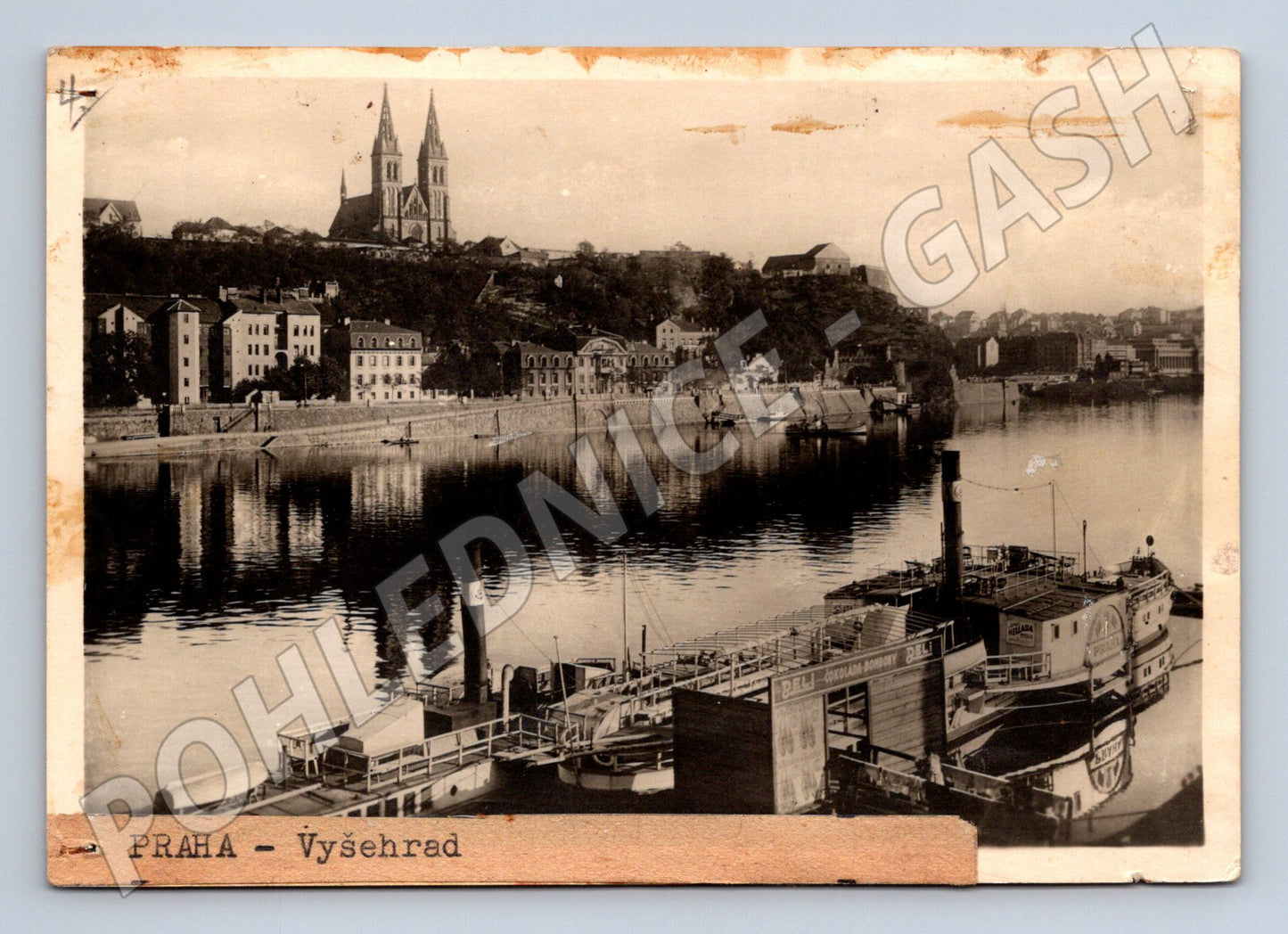 Pohlednice Praha Vyšehrad parníky (M4428)