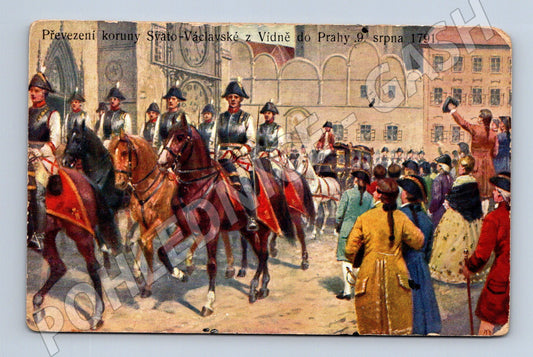 Pohlednice převoz koruny svatováclavské Praha (M4440)