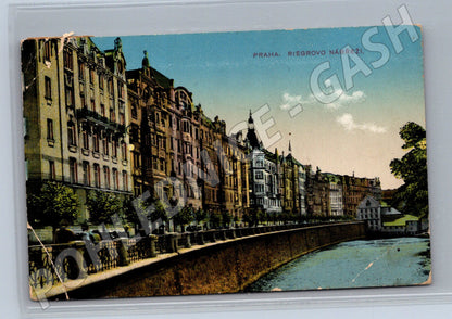 Pohlednice Praha Riegrovo nábřeží kolorovaná (M4443)
