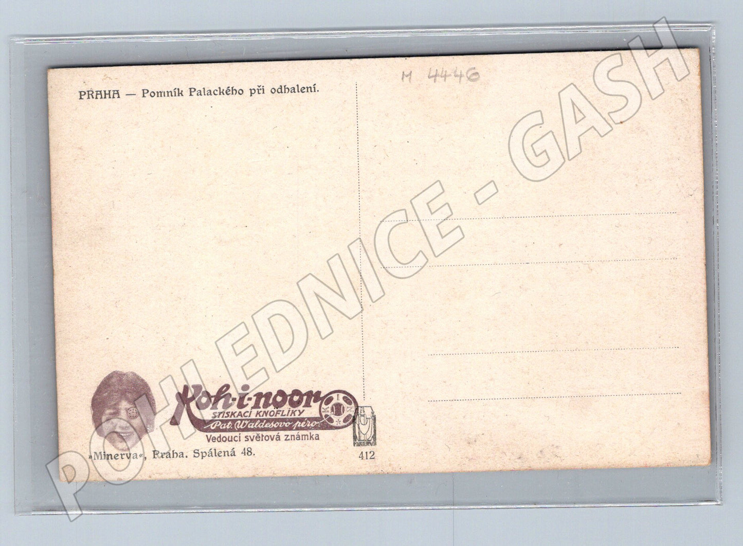 Pohlednice Praha odhalení pomníku Palackého (M4446)