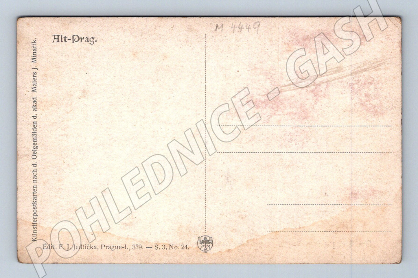 Pohlednice Praha Ziegengasse kostel Barnabitů (M4449)