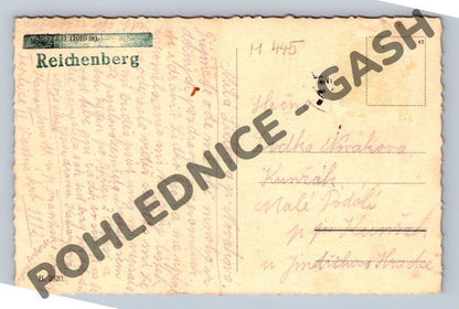 Pohlednice hrad Reichenberg Liberec černobílá (M445)