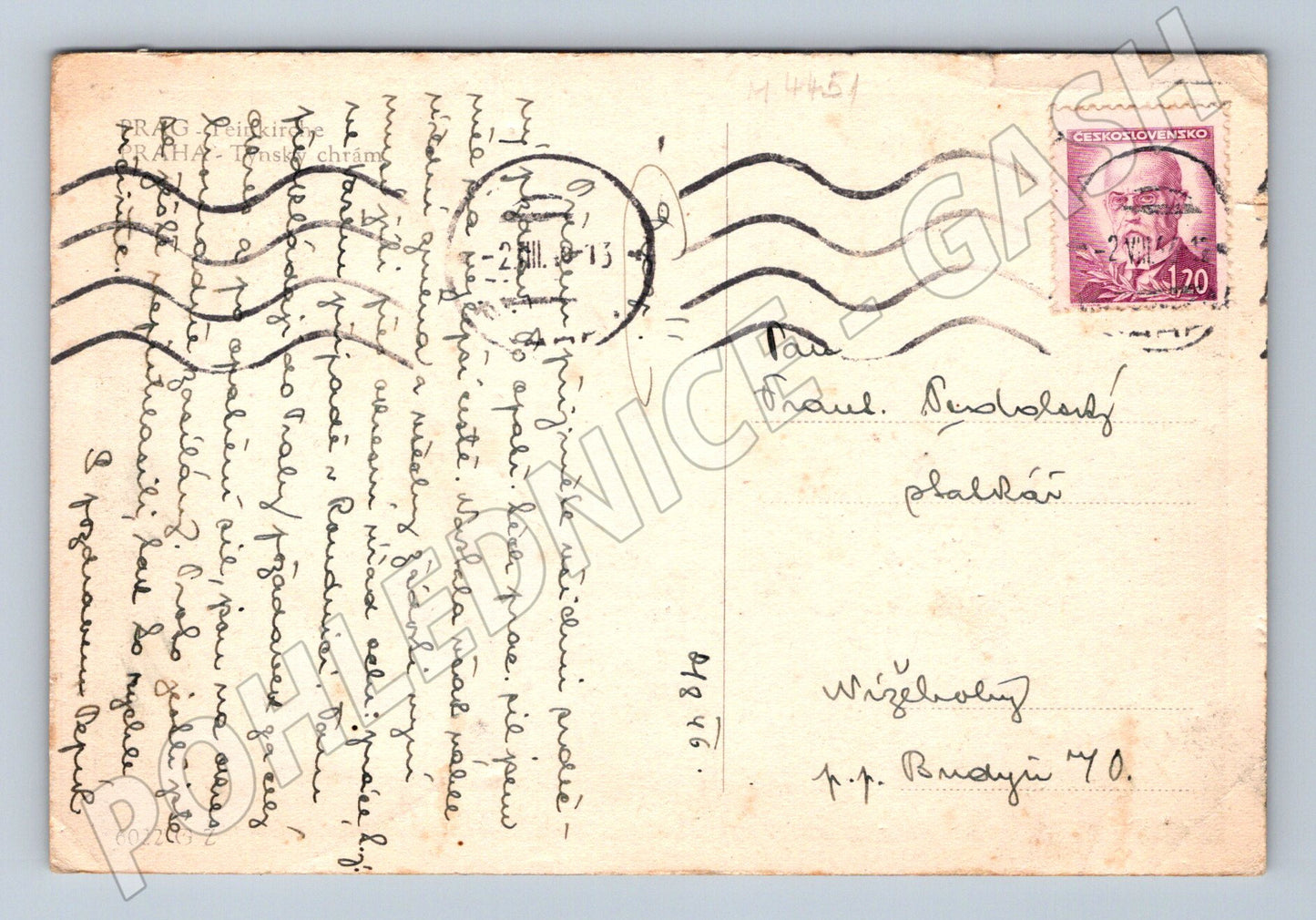 Pohlednice Praha Staroměstské náměstí Orloj Týn (M4451)