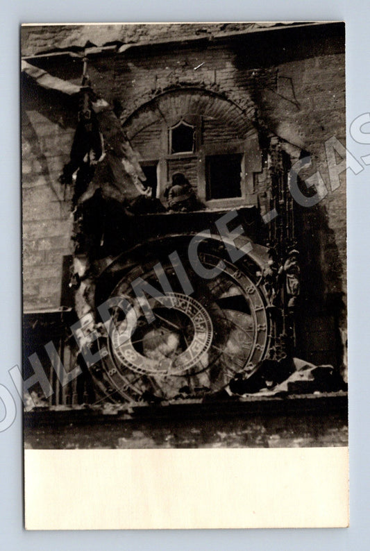 Pohlednice Praha Staroměstský orloj 1945 (M4455)