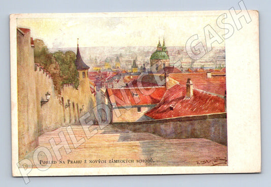 Pohlednice Praha nové zámecké schody (M4457)