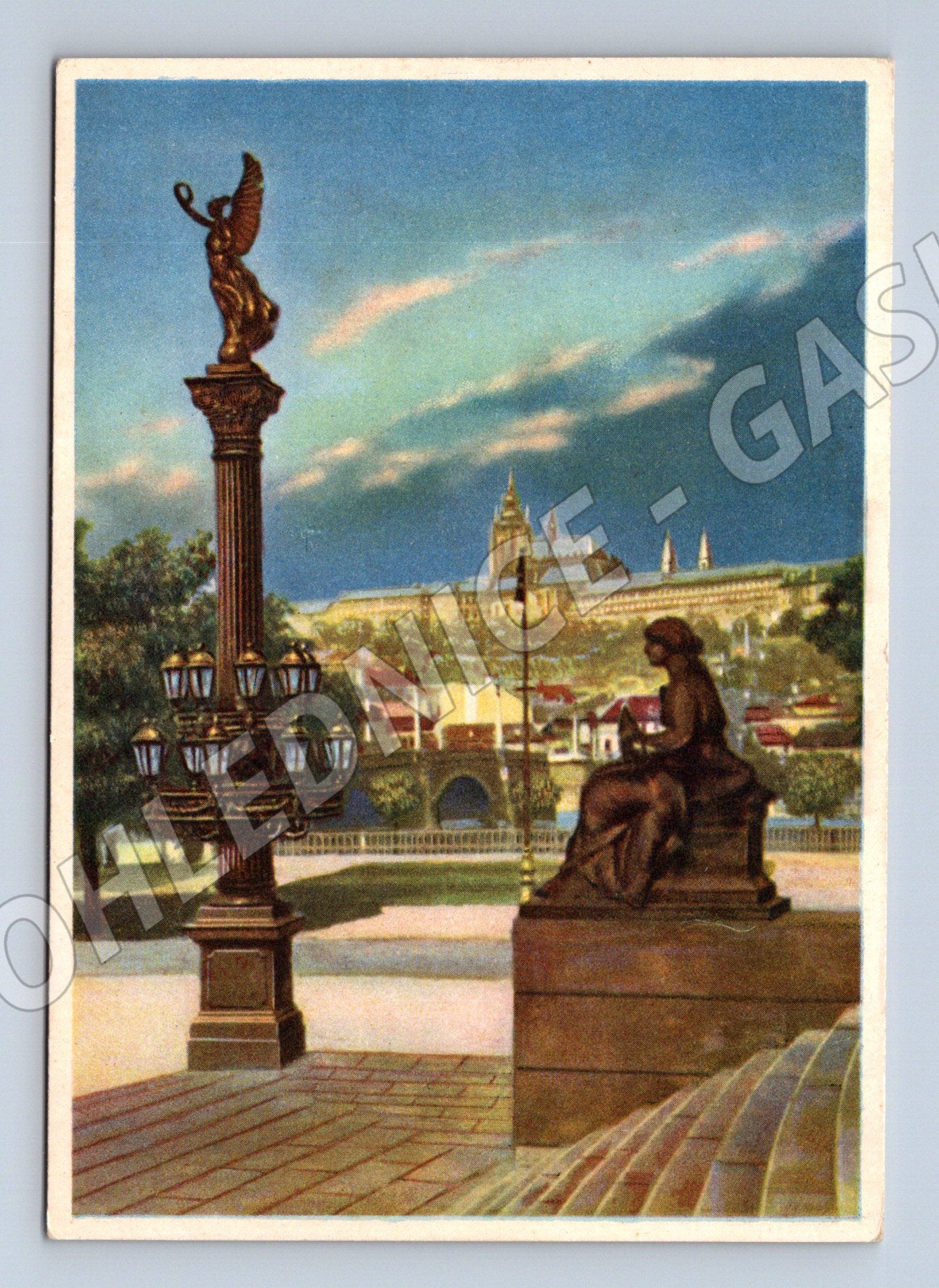 Pohlednice Praha Mánesův most a Hradčany (M4461)