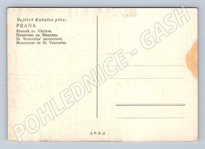 Pohlednice Praha pomník sv Václava Kubašta (M4466)