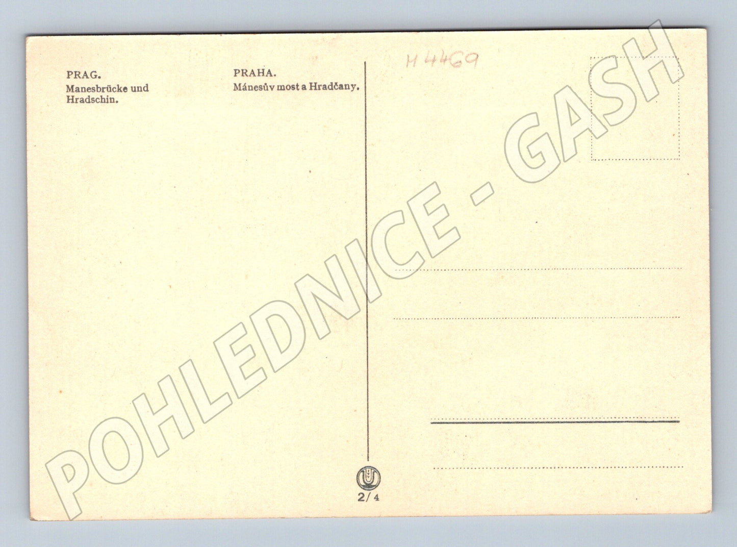 Pohlednice Praha Mánesův most a Hradčany (M4469)