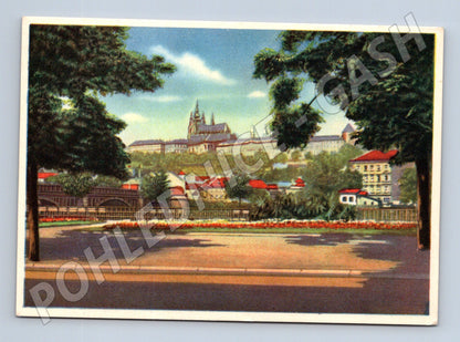 Pohlednice Praha Hradčany malovaná (M4470)