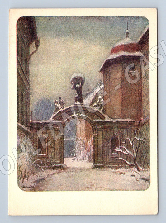 Pohlednice Praha Vrtbovská zahrada zima Kubašta (M4473)