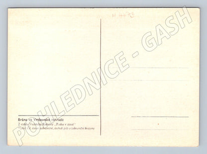 Pohlednice Praha Vrtbovská zahrada zima Kubašta (M4473)