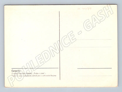 Pohlednice Praha Čertovka v zimě Kubašta (M4477)