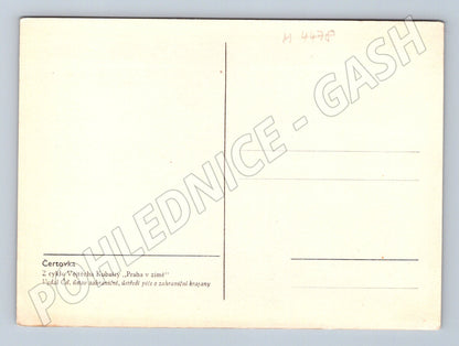 Pohlednice Praha Čertovka v zimě Kubašta (M4478)