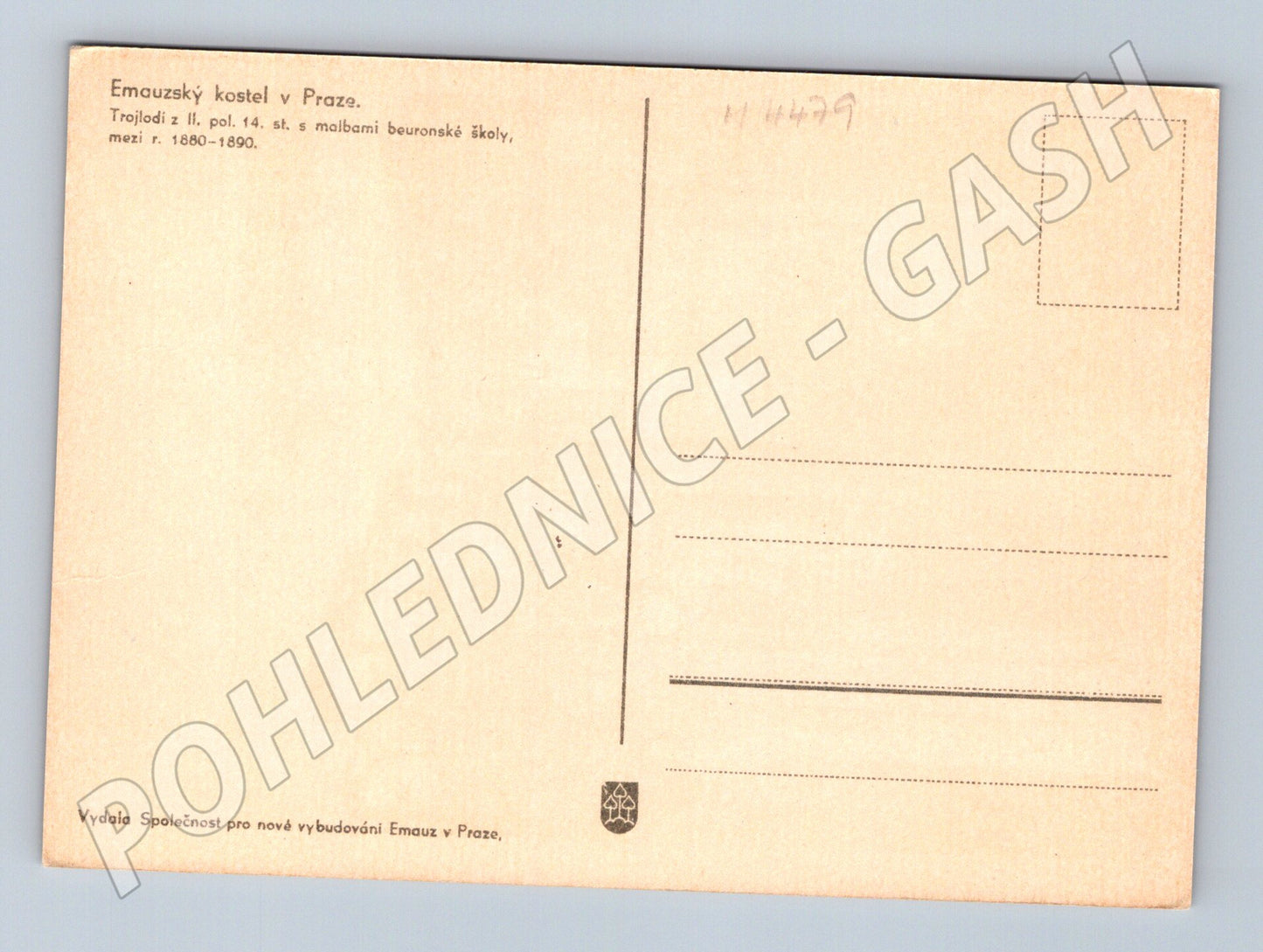 Pohlednice Praha Emauzský klášter trojlodí (M4479)