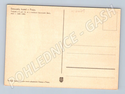 Pohlednice Praha Emauzský klášter trojlodí (M4479)