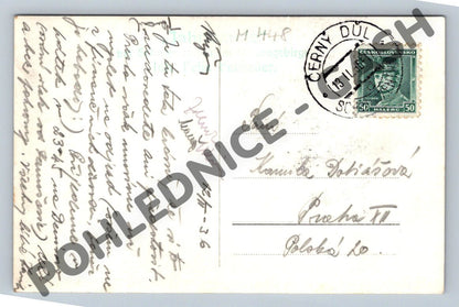Pohlednice Krkonoše Achm Baude Riesengebirge 1936 (M448)