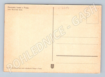 Pohlednice Emauzský kostel Praha Jesle (M4480)