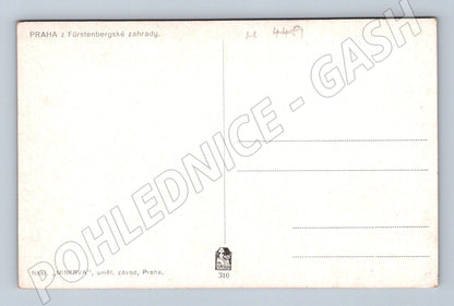 Pohlednice Praha z Fürstenberské zahrady (M4481)