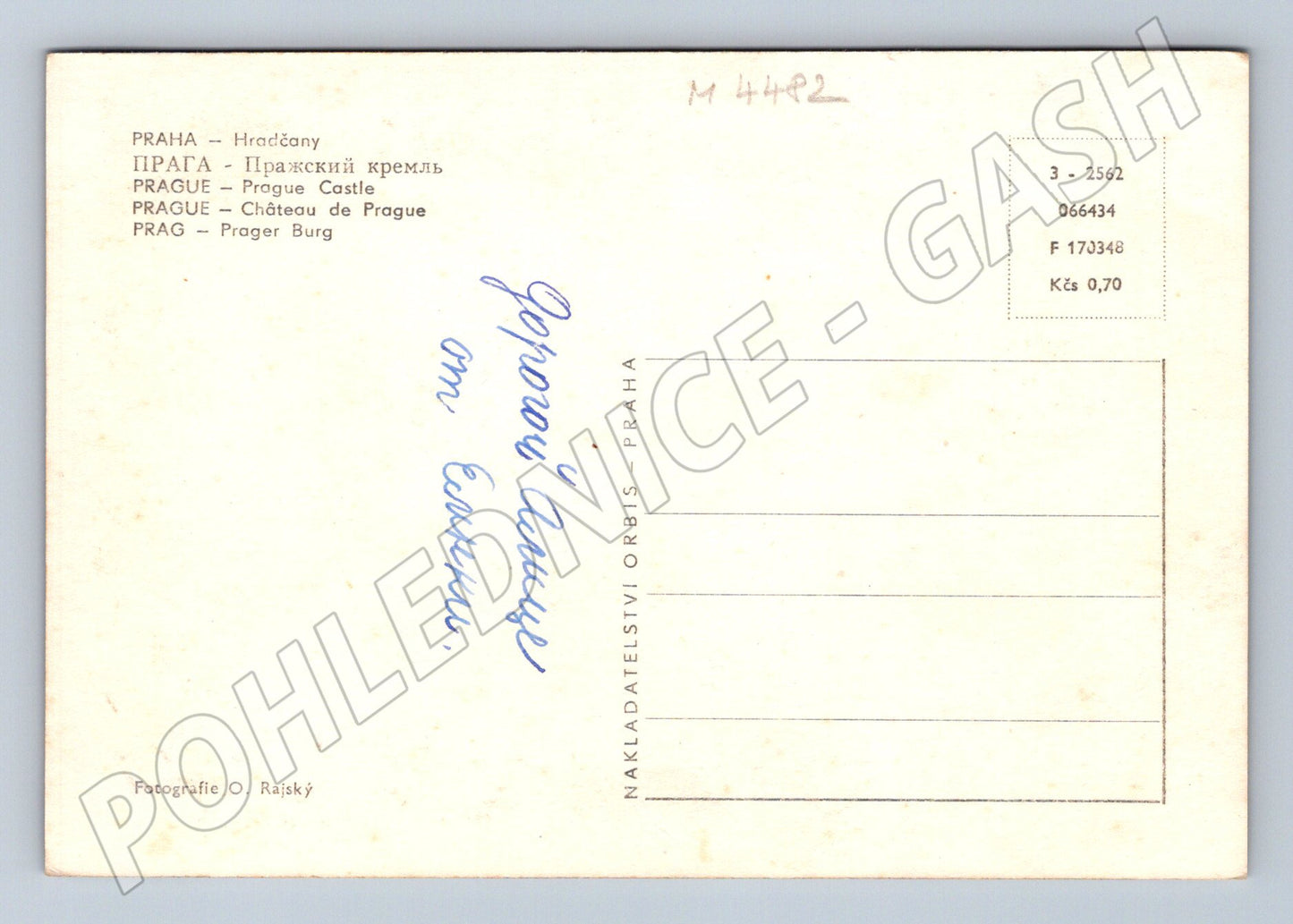 Pohlednice Praha Hradčany zima Rajský (M4482)