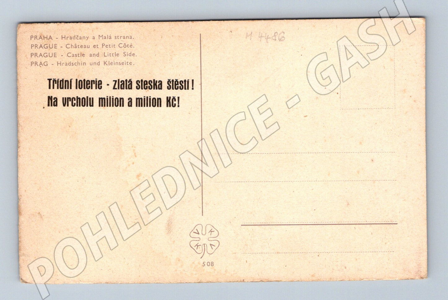 Pohlednice Praha Hradčany a Malá Strana čb (M4486)