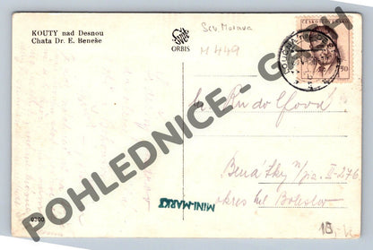 Pohlednice Kouty nad Desnou chata Dr Beneše (M449)
