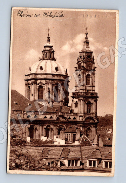 Pohlednice Praha Chrám sv Mikuláše 1939 (M4493)