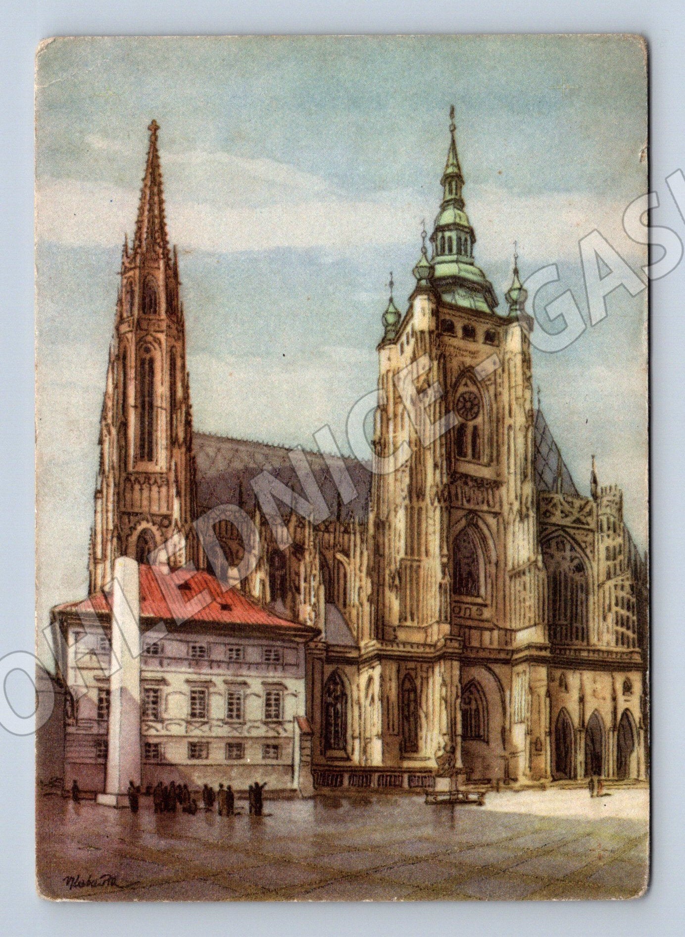 Pohlednice Praha Katedrála sv Víta Vojtěch Kubašta (M4499)