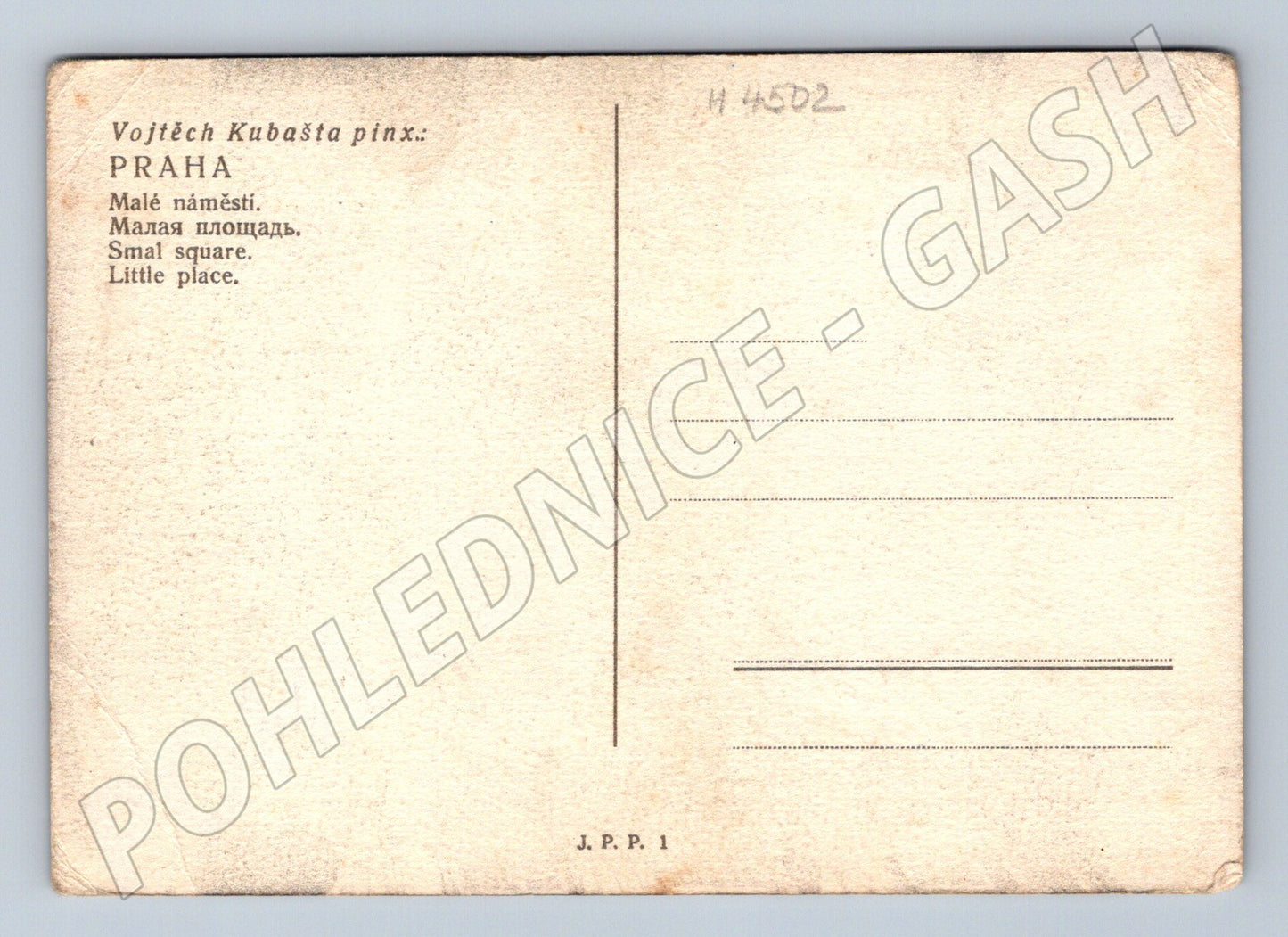 Pohlednice Praha Malé náměstí Vojtěch Kubašta (M4502)