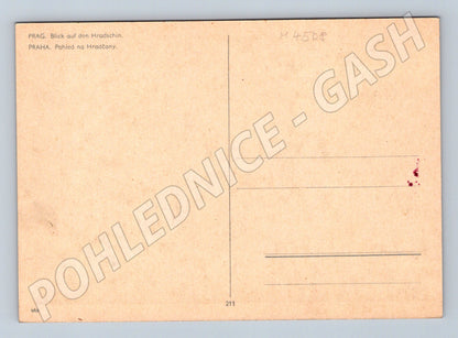 Pohlednice Praha Hradčany černobílý motiv (M4508)