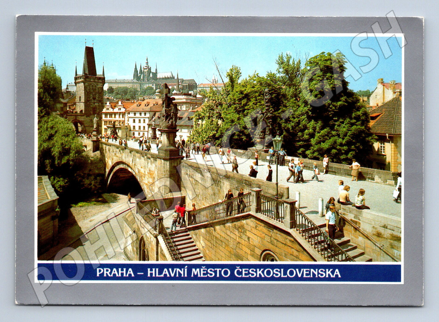 Pohlednice Praha Karlův most a Hrad Pressfoto (M4509)