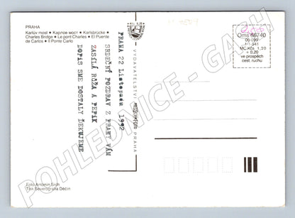 Pohlednice Praha Karlův most a Hrad Pressfoto (M4509)