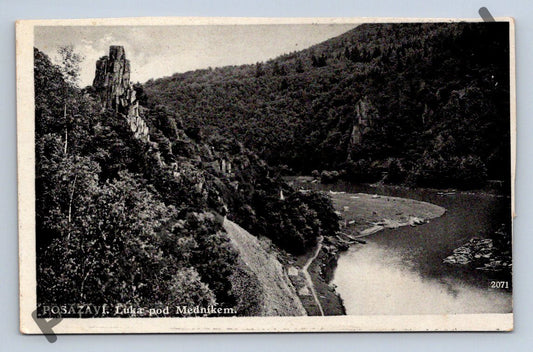 Pohlednice Posázaví louka pod Medníkem 1938 (M451)
