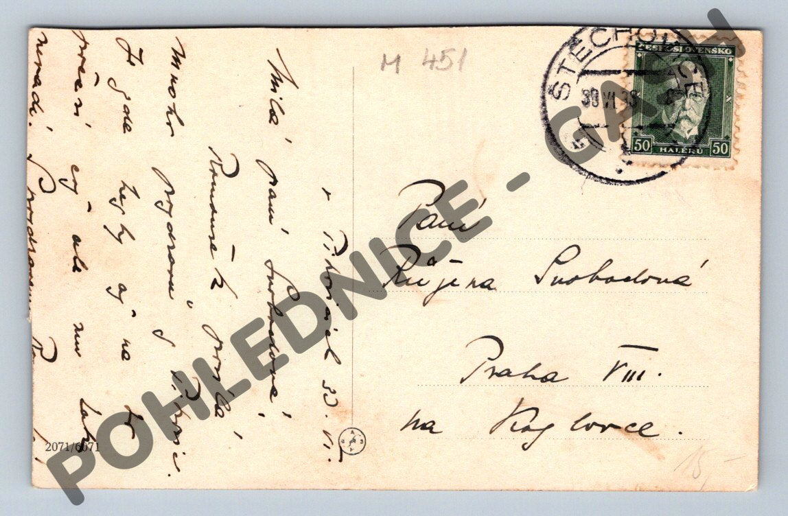 Pohlednice Posázaví louka pod Medníkem 1938 (M451)
