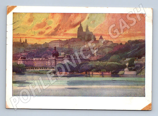 Pohlednice Praha Hradčany kolorovaná (M4516)