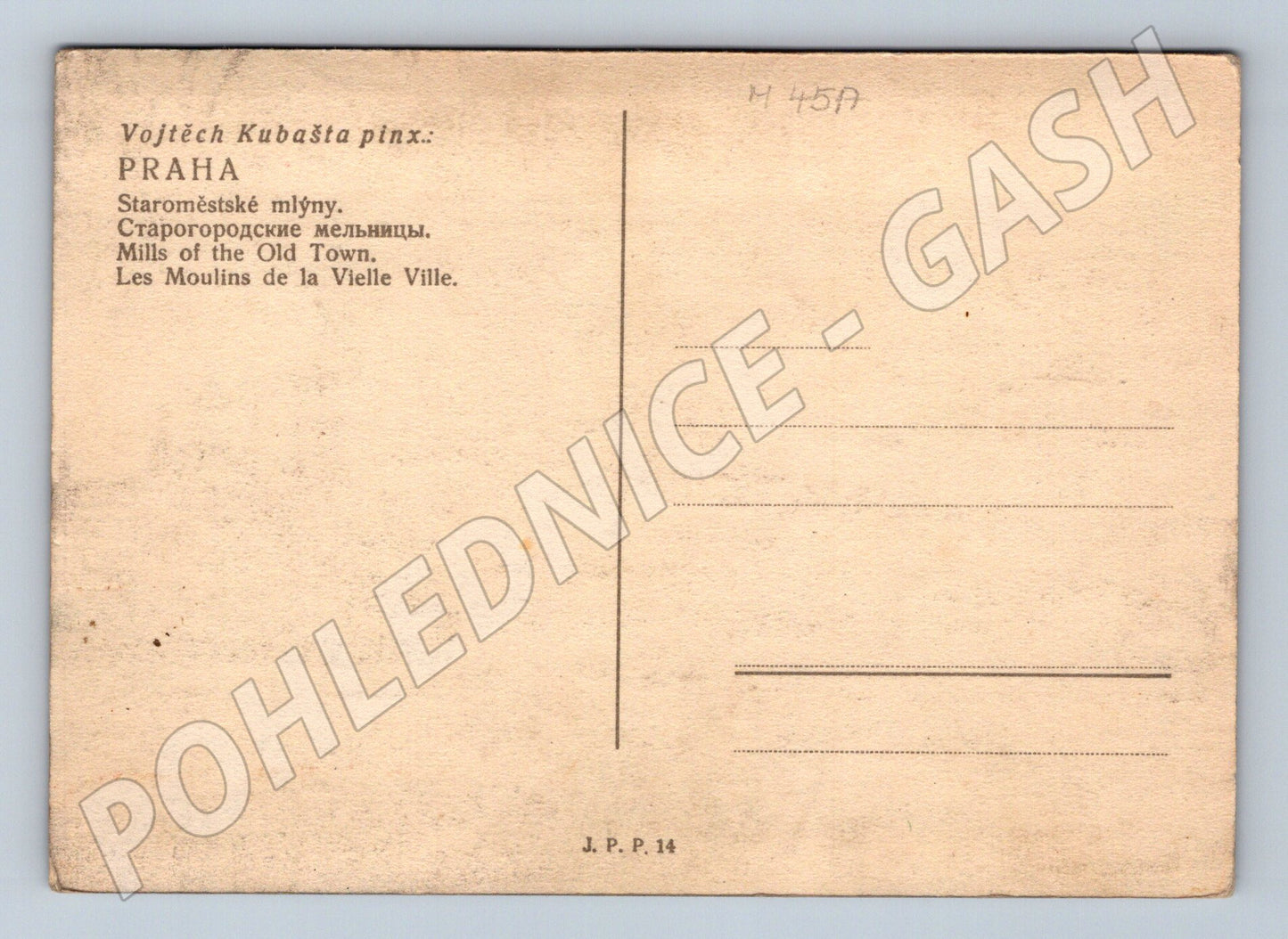Pohlednice Praha Staroměstské mlýny Kubašta (M4517)