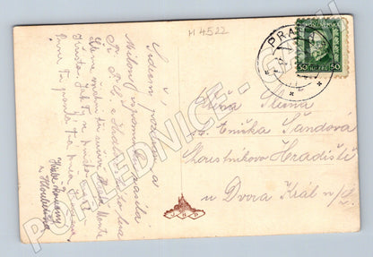 Pohlednice Praha Husův pomník a Týnský chrám (M4522)