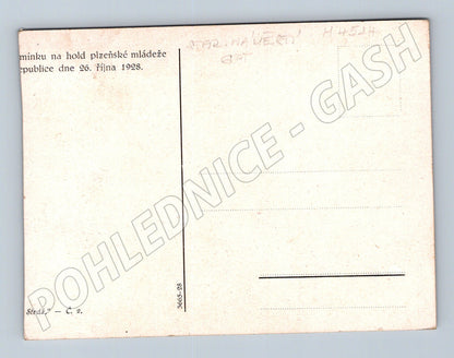 Pohlednice Plzeň oslavy republiky 1928 (M4524)