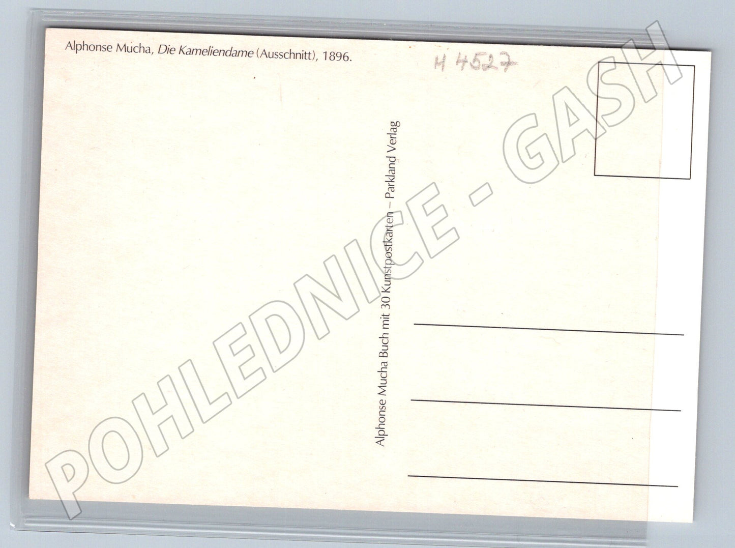 Pohlednice Alfons Mucha La Dame aux Camélias (M4527)