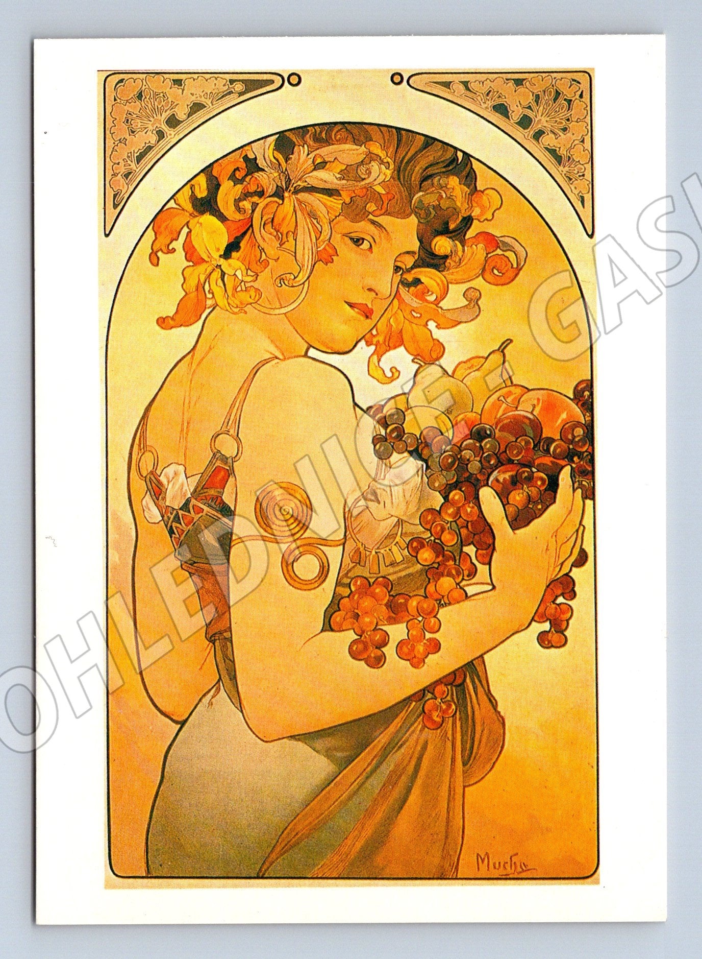 Pohlednice Alfons Mucha Le Fruit secesní (M4528)