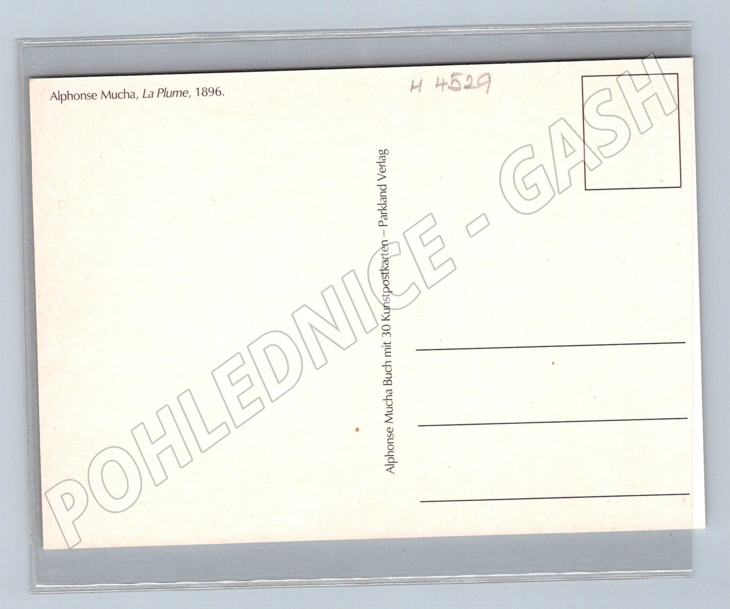 Pohlednice Alfons Mucha La Plume art nouveau (M4529)