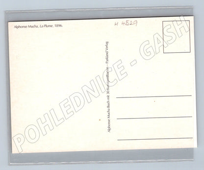 Pohlednice Alfons Mucha La Plume art nouveau (M4529)