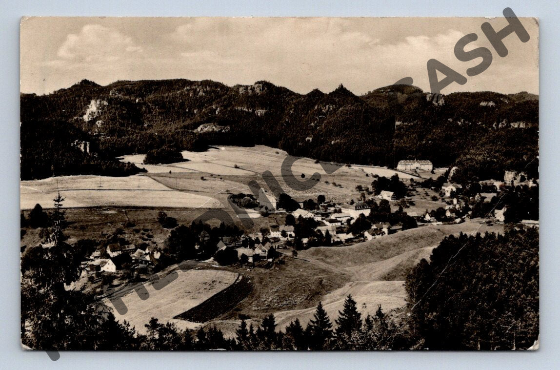 Pohlednice Jetřichovice celkový pohled 1955 (M453)