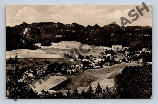 Pohlednice Jetřichovice celkový pohled 1955 (M453)
