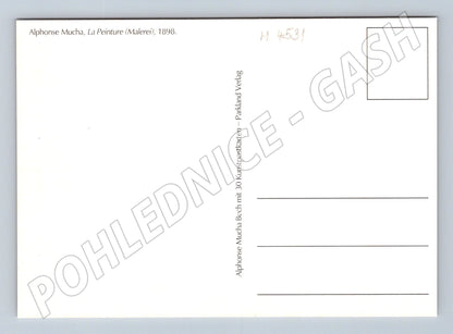 Pohlednice Alfons Mucha La Peinture umělecká (M4531)