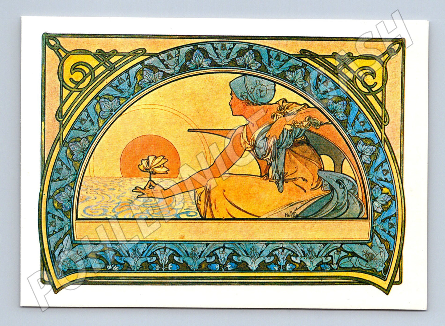 Pohlednice Alfons Mucha Nénuphar secesní (M4532)