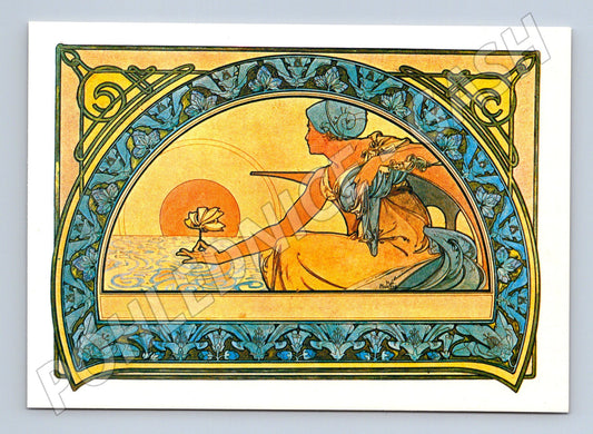 Pohlednice Alfons Mucha Nénuphar secesní (M4532)