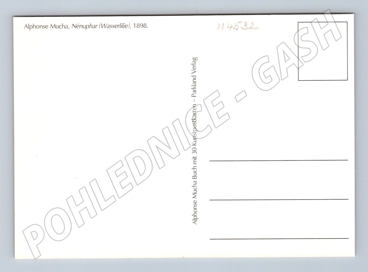 Pohlednice Alfons Mucha Nénuphar secesní (M4532)