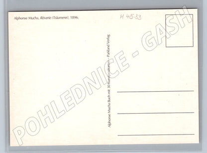 Pohlednice Alfons Mucha Reverie secesní (M4533)