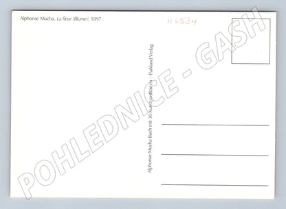 Pohlednice Alfons Mucha La Fleur secesní (M4534)